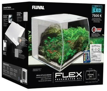 Fluval Flex Aquarium 34 Litre White - Amazing Amazon